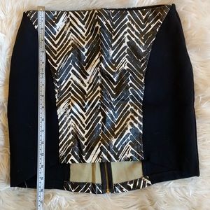 MINKPINK leather stretch mini ZEBRA DRESS